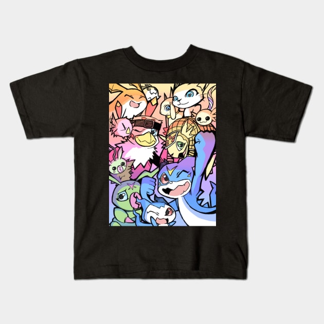 Digimon Adventure 2 Kids T-Shirt by PaulDrawsArt